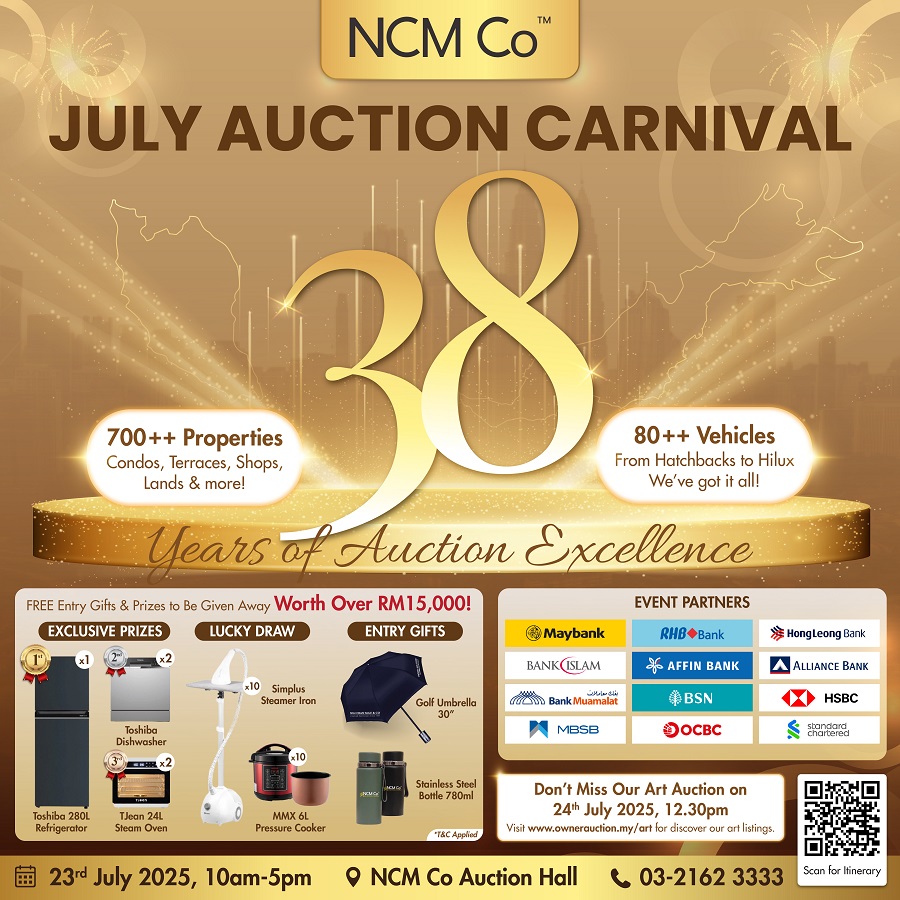 NCM Co’s July Auction Carnival to offer over 700 properties for bidding