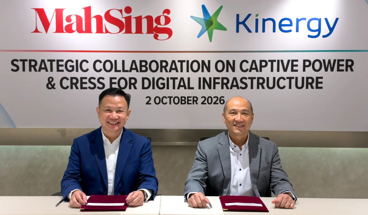Mah Sing, Kinergy team up to explore power solutions for
digital infrastructure projects